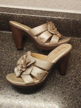 BOC Champagne Floral Heel Sandals